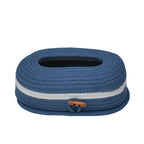 Ariya Blue Tissue Box With Wooden Button | Elegant Durable Holder