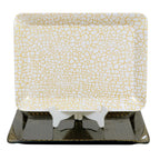 Ariya Black & White Melamine Tray Set | Pack of 2 | Easy-to-Clean