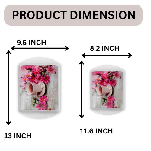 Ariya Melamine Rectangle Serving Tray Set of 2 – Multicolor, Easy to Clean