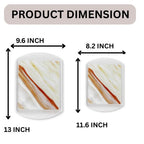 Ariya Melamine Rectangle Serving Tray Set of 2 – Multicolor, Easy to Clean