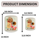 Ariya Melamine Rectangle Serving Tray Set of 2 – Multicolor, Easy to Clean