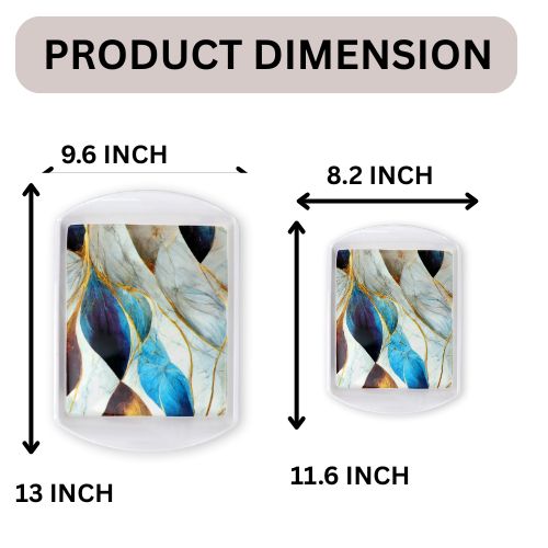 Ariya Melamine Rectangle Serving Tray Set of 2 – Multicolor, Easy to Clean