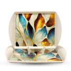 Ariya Melamine Rectangle Serving Tray Set of 2 – Multicolor, Easy to Clean