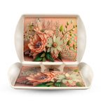 Ariya Melamine Rectangle Serving Tray Set of 2 – Multicolor, Easy to Clean