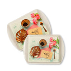 Ariya Melamine Rectangle Serving Tray Set of 2 – Multicolor, Easy to Clean