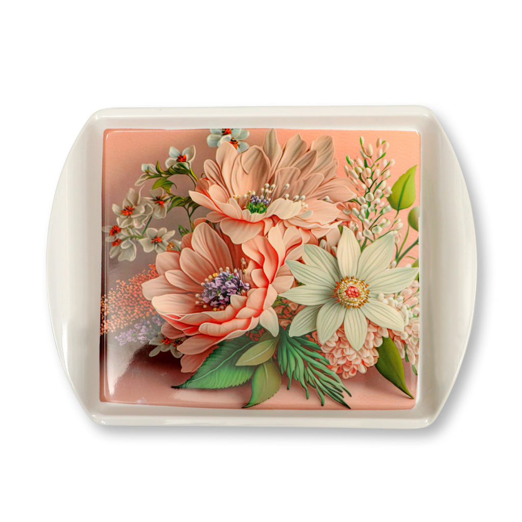 Ariya Melamine Rectangle Serving Tray Set of 2 – Multicolor, Easy to Clean