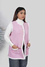 Ariya Threads Rosy Luxe Fur-Trim Tweed Jacket – Stylish Winter Wear