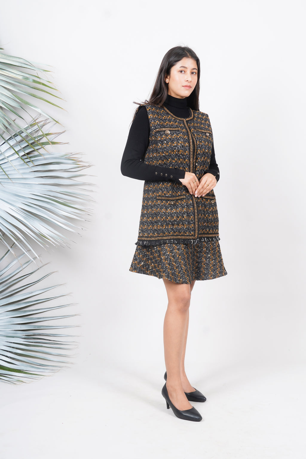 Ariya Threads  Regal Chain Tweed Co-Ord Set | Premium Fashion