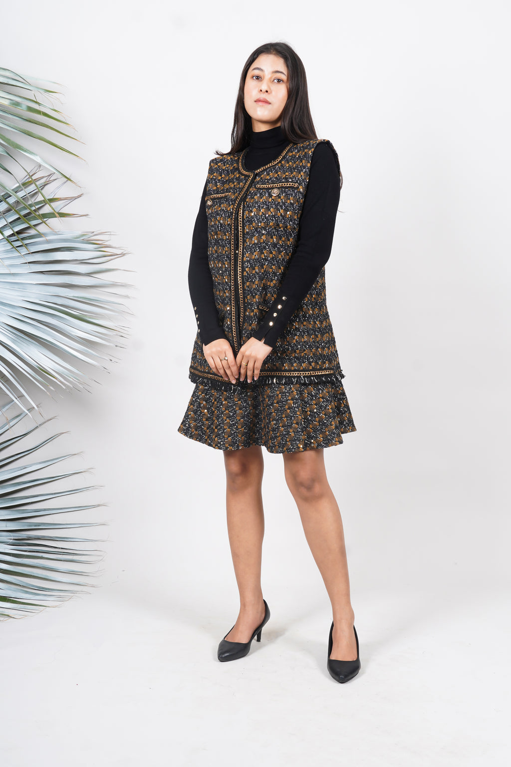 Ariya Threads  Regal Chain Tweed Co-Ord Set | Premium Fashion