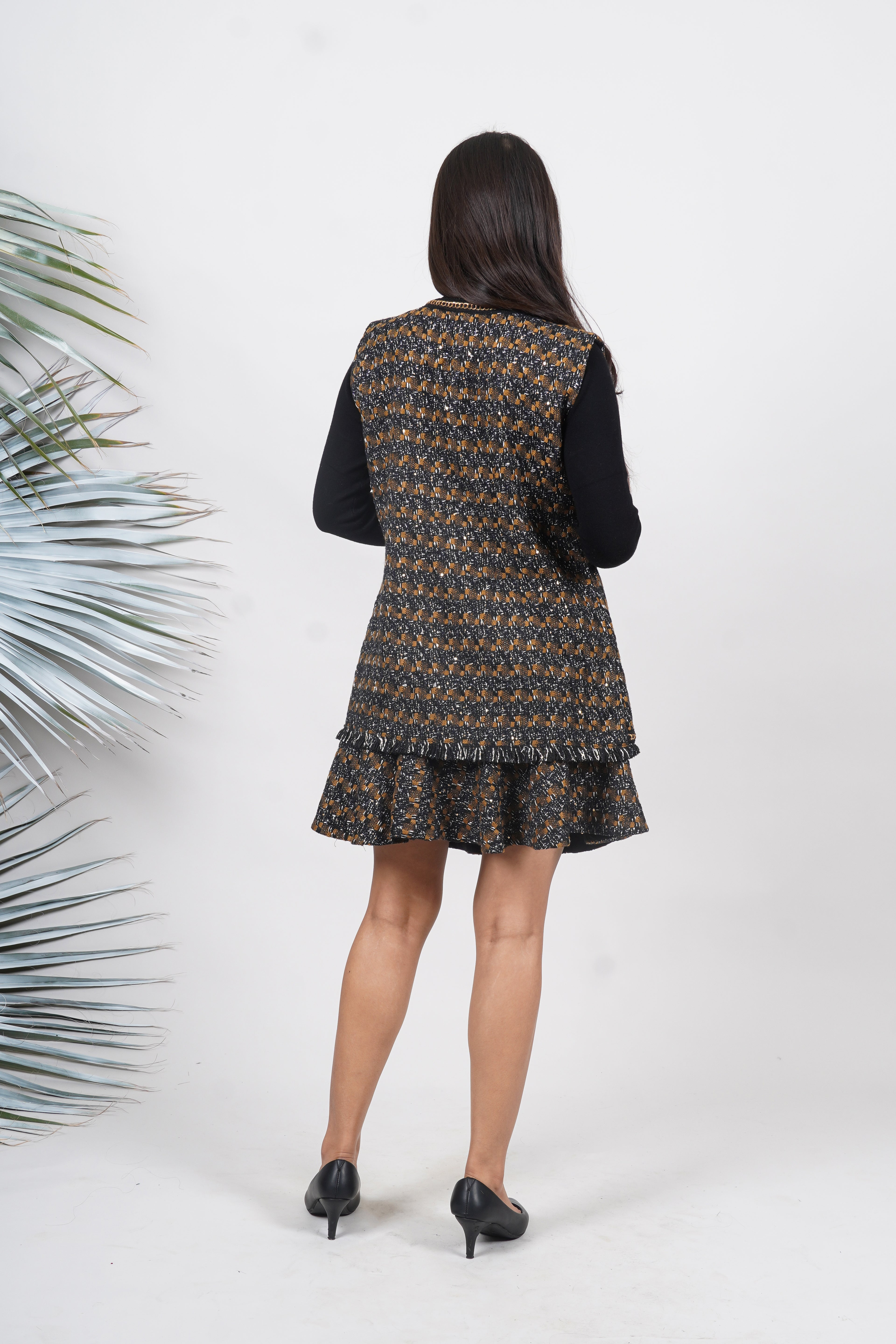 Ariya Threads  Regal Chain Tweed Co-Ord Set | Premium Fashion