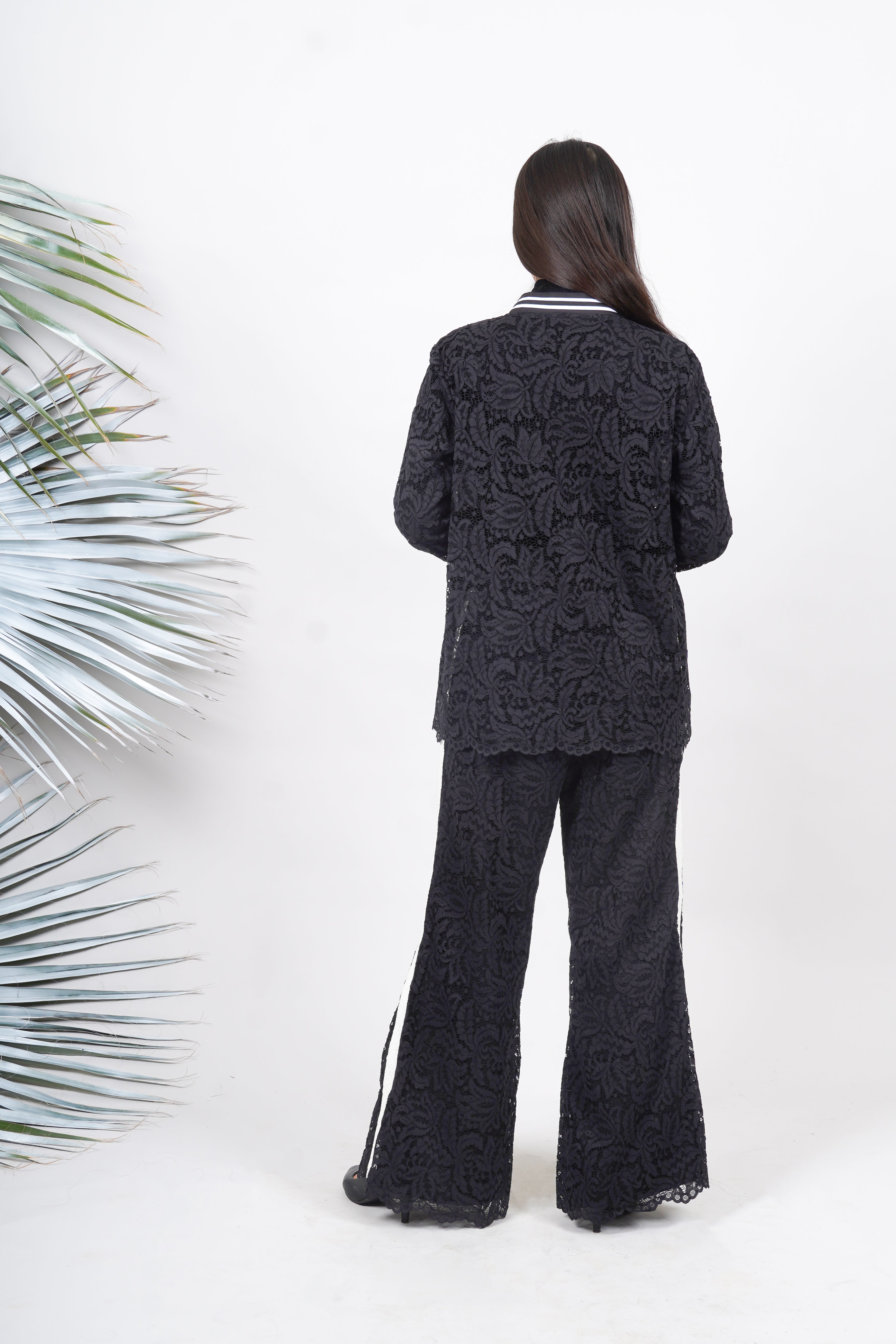 Ariya Threads  Black Aura Lace Co-Ord Set | Party Wear Outfit