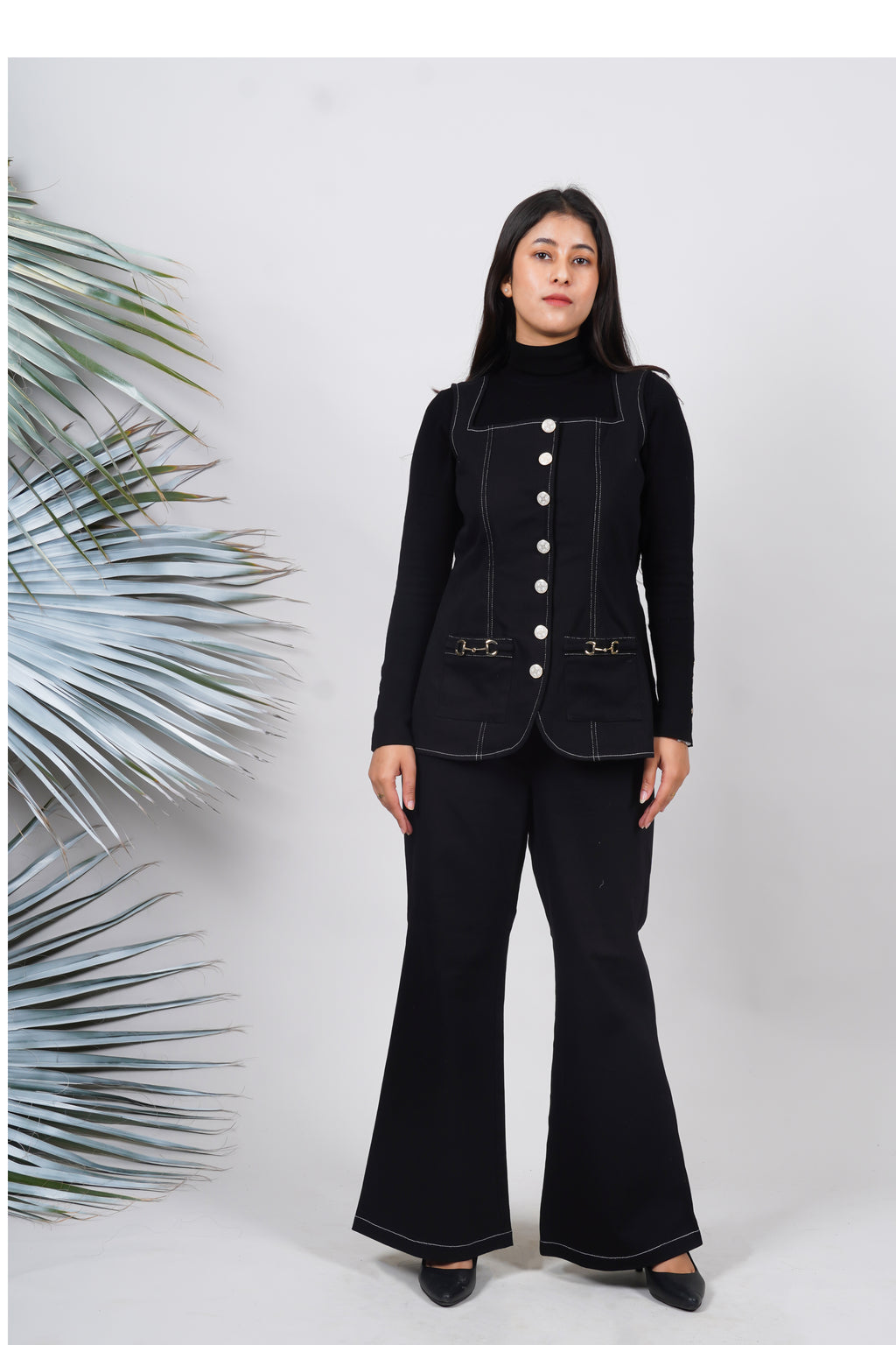 Ariya Threads  Season Black Denim Co-Ord | Trendy Women Set