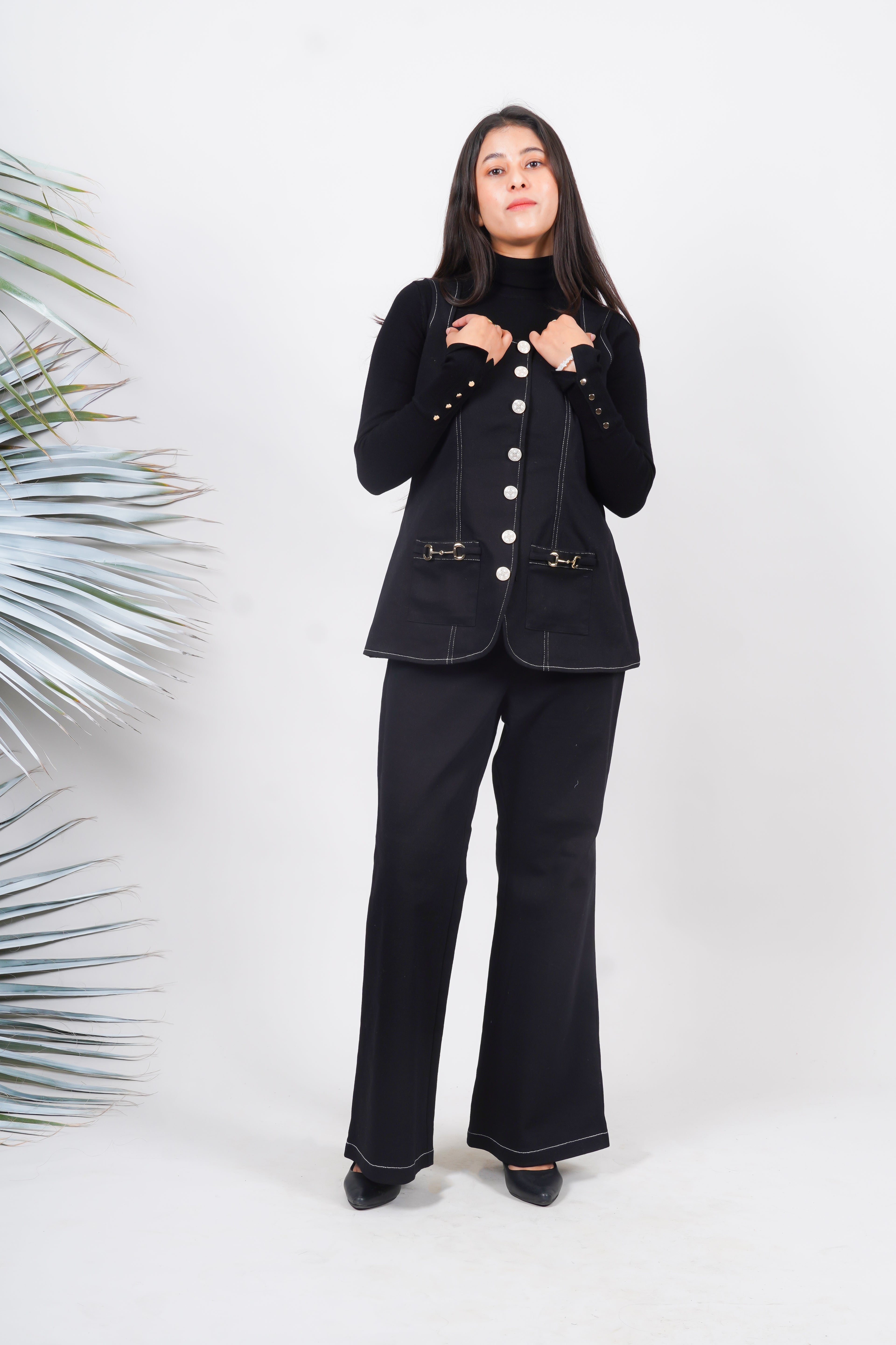 Ariya Threads  Season Black Denim Co-Ord | Trendy Women Set