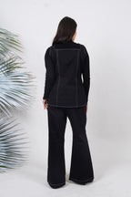 Ariya Threads  Season Black Denim Co-Ord | Trendy Women Set