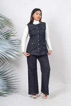 Ariya Threads  Season Denim Co-Ord Set for Women | Casual Wear