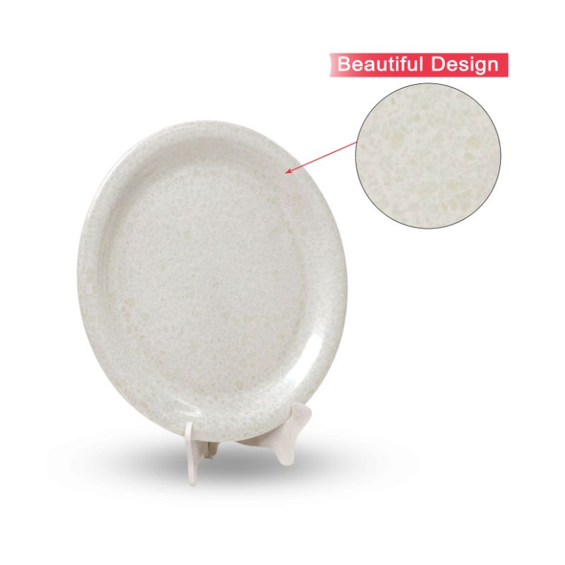 Ariya Melamine 11"Inch Dinner Plate | Gold-Cream | Pack of 6