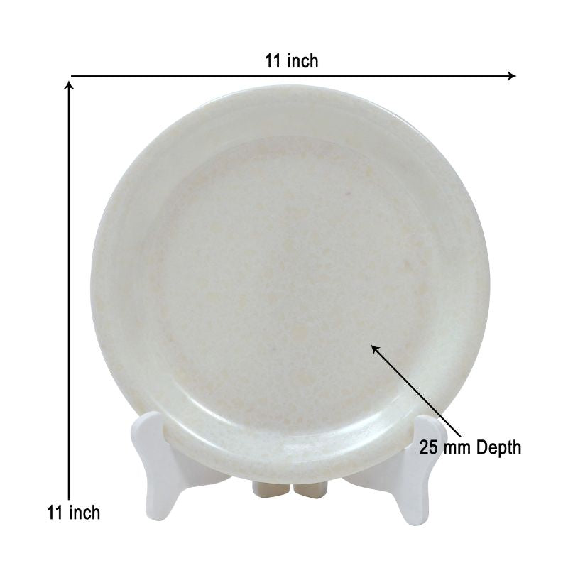 Ariya Melamine 11"Inch Dinner Plate | Gold-Cream | Pack of 6