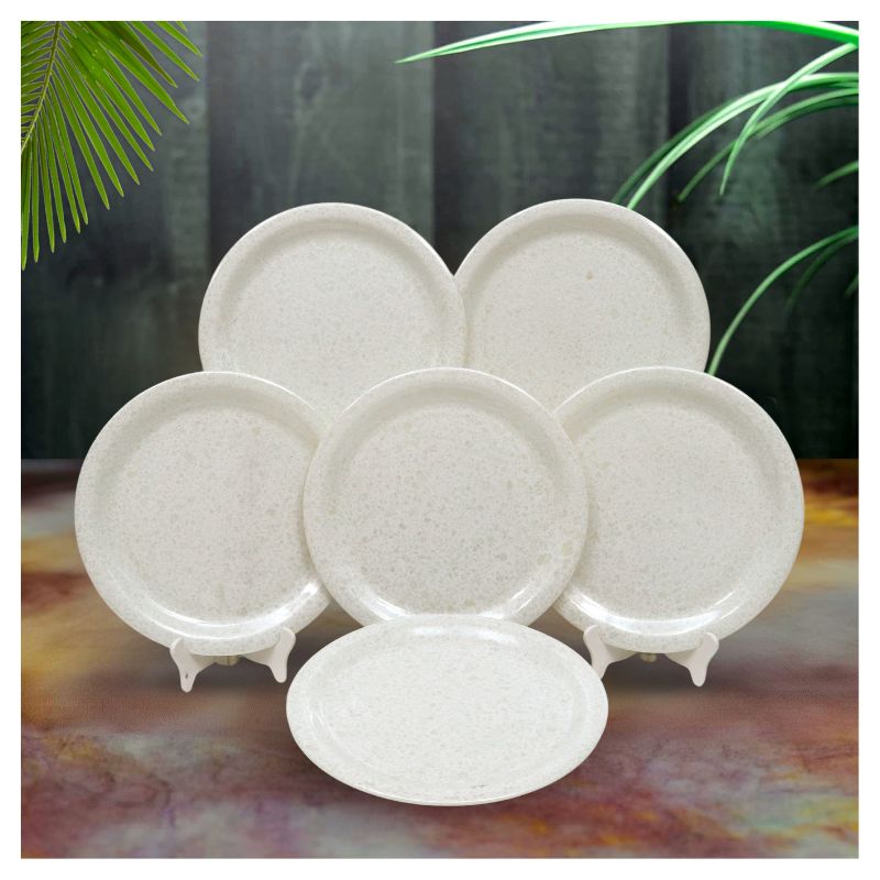 Ariya Melamine 11"Inch Dinner Plate | Gold-Cream | Pack of 6