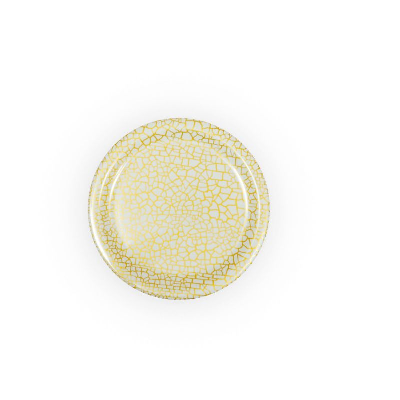 Ariya Melamine 11"Inch Dinner Plate | Off White-Golden | Pack of 4