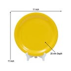 Ariya Melamine 11" Inch Dinner Plate | Yellow | Microwave & Dishwasher Safe | Pack of 6