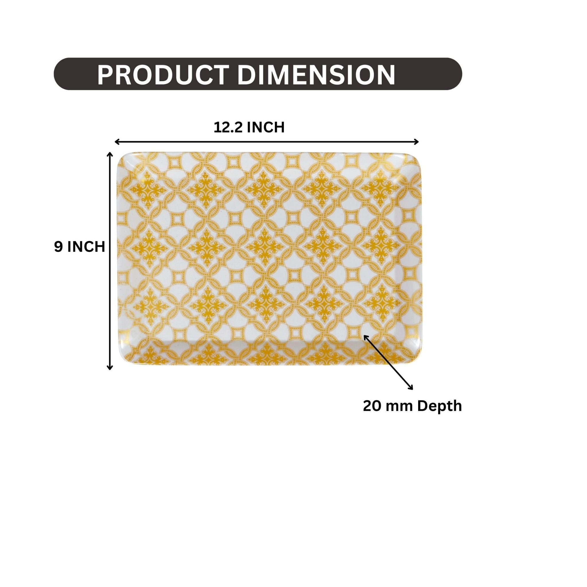 Ariya Rectangle Tray Pack of 2 for Dishes & Drinks