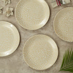 Ariya 10.5 Inch Melamine Giraffe Design Full Serving Plate Set of 4 Dishwasher Safe