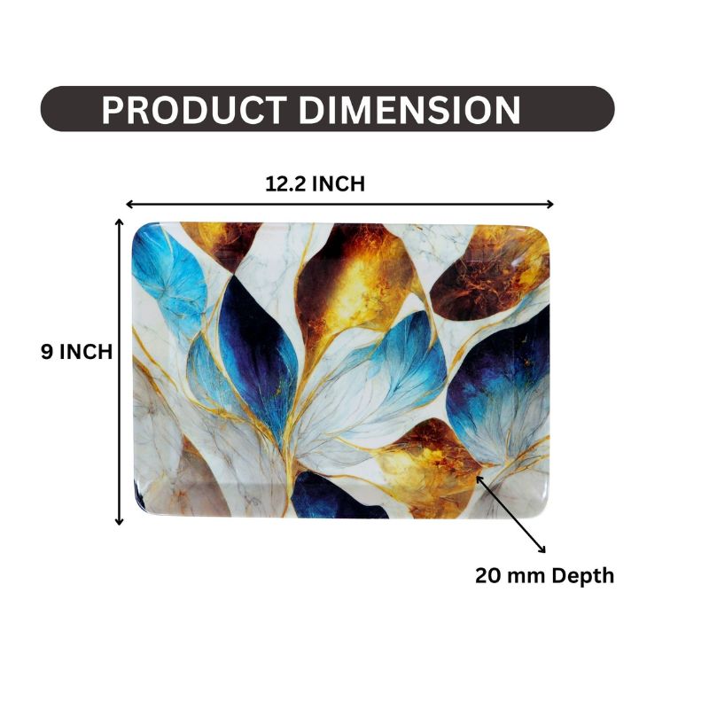 Ariya Melamine Rectangle Tray Pack of 2 Multicolor