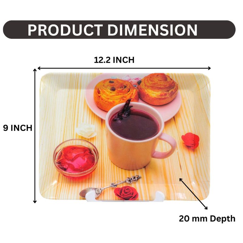 Ariya Melamine Tray Set of 2 Easy Clean Multicolor