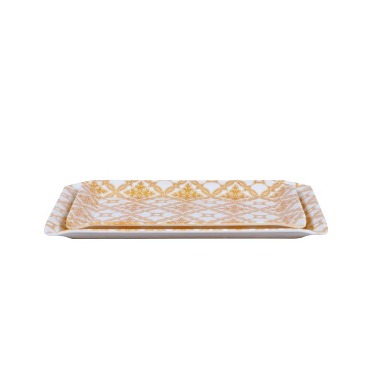 Ariya Rectangle Tray Pack of 2 for Dishes & Drinks
