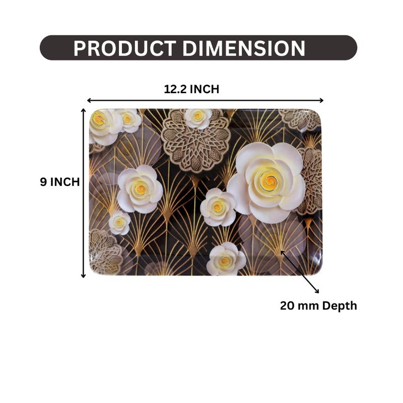 Ariya Serving Tray Set of 2 Multicolor Melamine