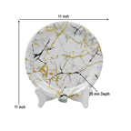 Ariya Melamine 11"Inch Dinner Plate | Cream-Black-Gold | Pack of 4