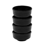 Ariya Black Melamine Soup Bowl Set of 4 | Durable & Easy-to-Clean | Ideal for Home & Parties