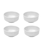Ariya White Melamine Soup Bowl Set of 4 | Durable & Easy-to-Clean | Ideal for Home & Parties