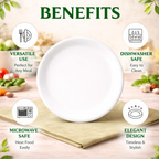 Ariya Melamine Dinner Plates 11 Inch Set of 12 | White