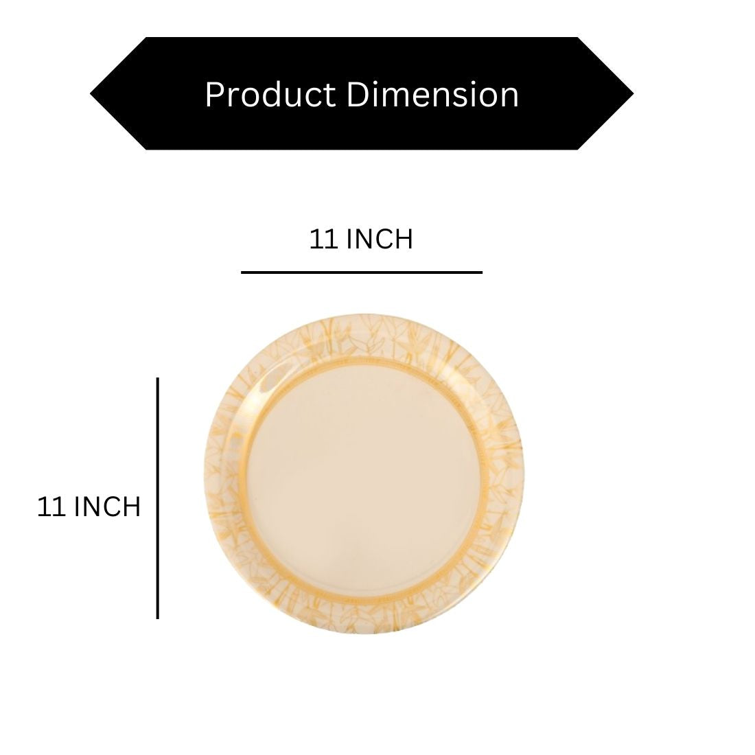 Ariya 11 Inch Melamine Dinner Plate Set | Pack of 4 | Durable & Lightweight