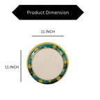 Ariya Melamine 11 Inch Dinner Plate | Durable & Lightweight Plate for Daily Use | Pack of 6