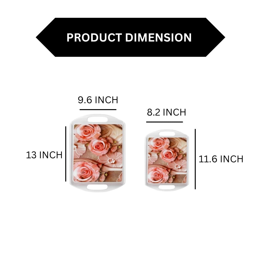 Ariya Melamine Rectangle Serving Tray Set of 2 – Multicolor, Easy to Clean