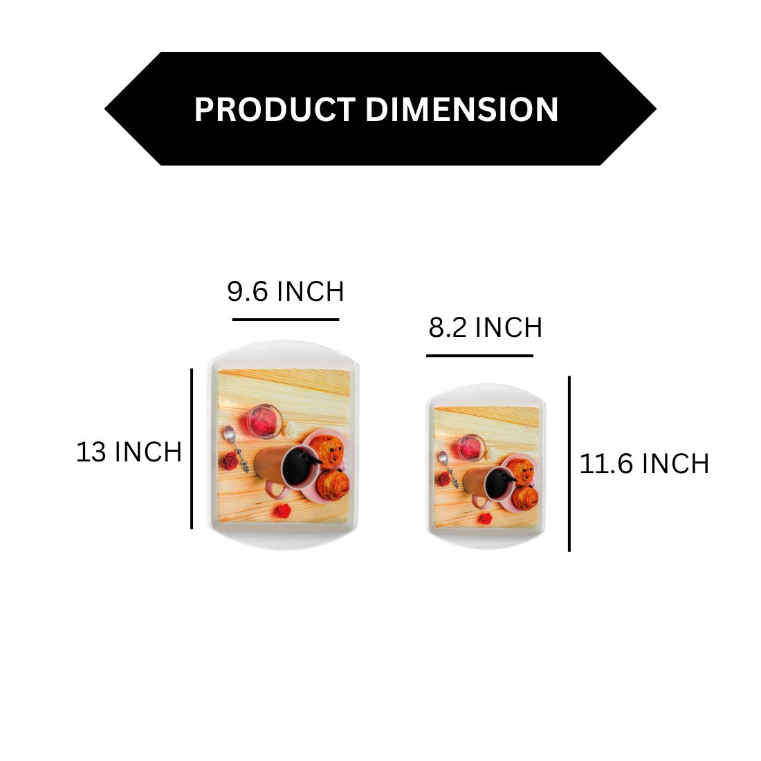 Ariya Melamine Rectangle Serving Tray Set of 2 – Multicolor, Easy to Clean