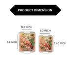 Ariya Melamine Rectangle Serving Tray Set of 2 – Multicolor, Easy to Clean