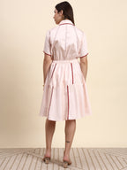 Rosé Line Midi Dress (Blush Pink)