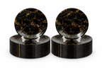 Ariya Melamine Dinner Plates 12 Inch Set of 24 | Black & Gold