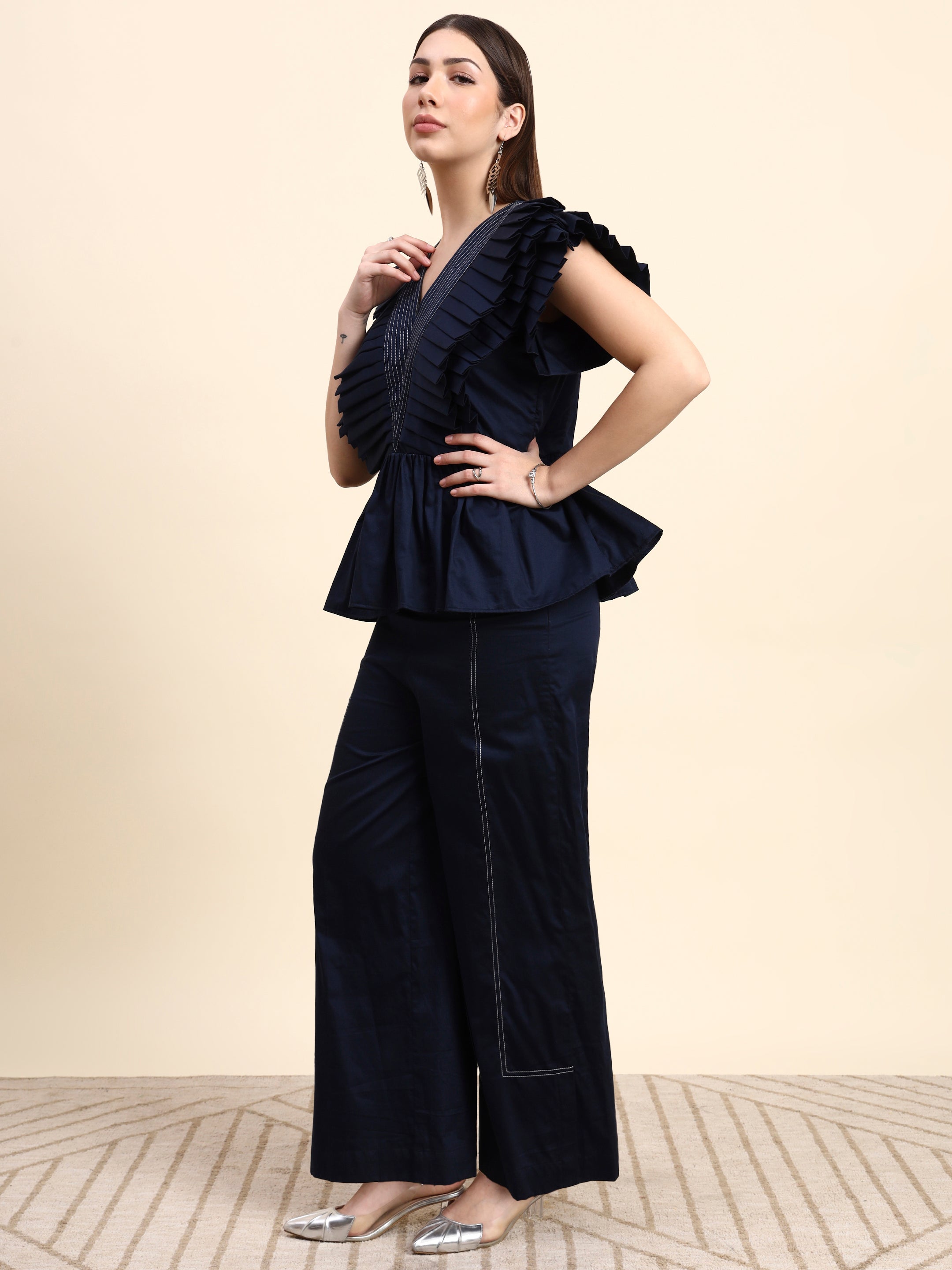 Midnight Pleated Co-ord Set
