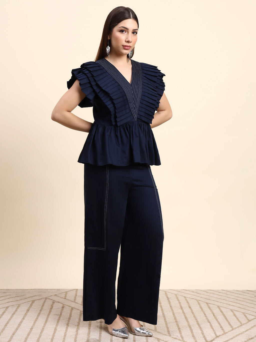 Midnight Pleated Co-ord Set