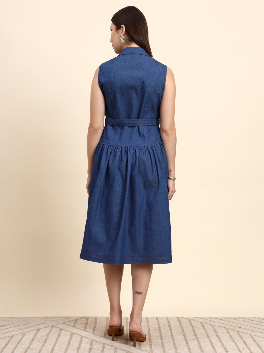 Amaris Denim Dress (Indigo Blue)