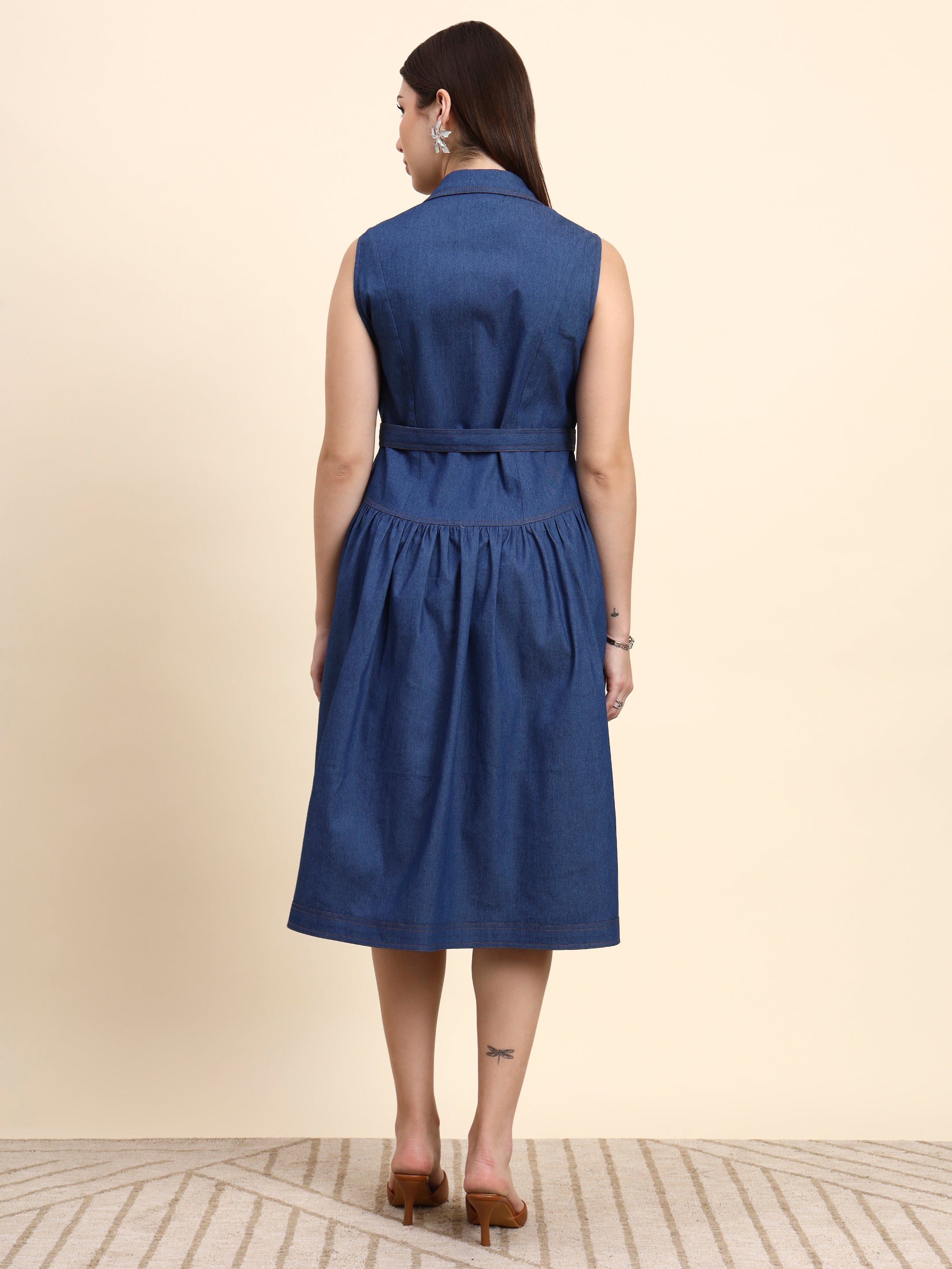 Amaris Denim Dress (Indigo Blue)