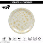 Ariya Melamine Dinner Plates 11 Inch Set of 24 | Classic Gold Flower