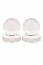 Ariya Melamine Dinner Plates 12 Inch Set of 24 | White