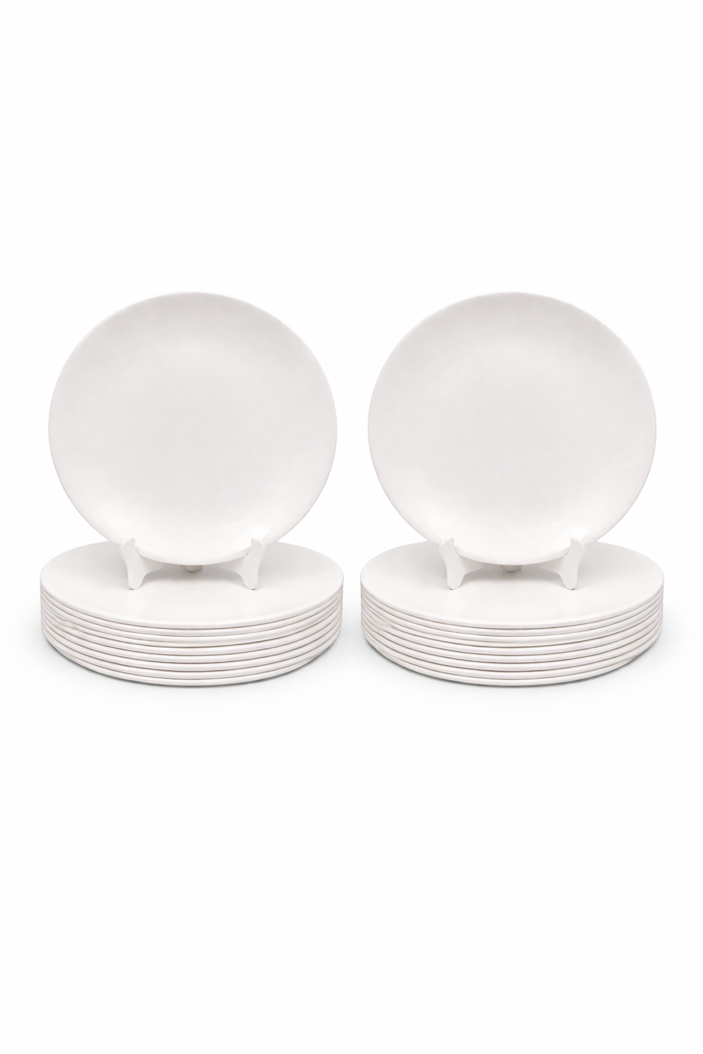 Ariya 10.5" Melamine Dinner Plates Set of 24 – Milky Mist