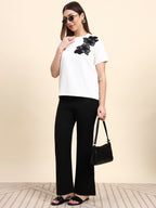 Monochrome Bloom Co-ord Set (White & Black)