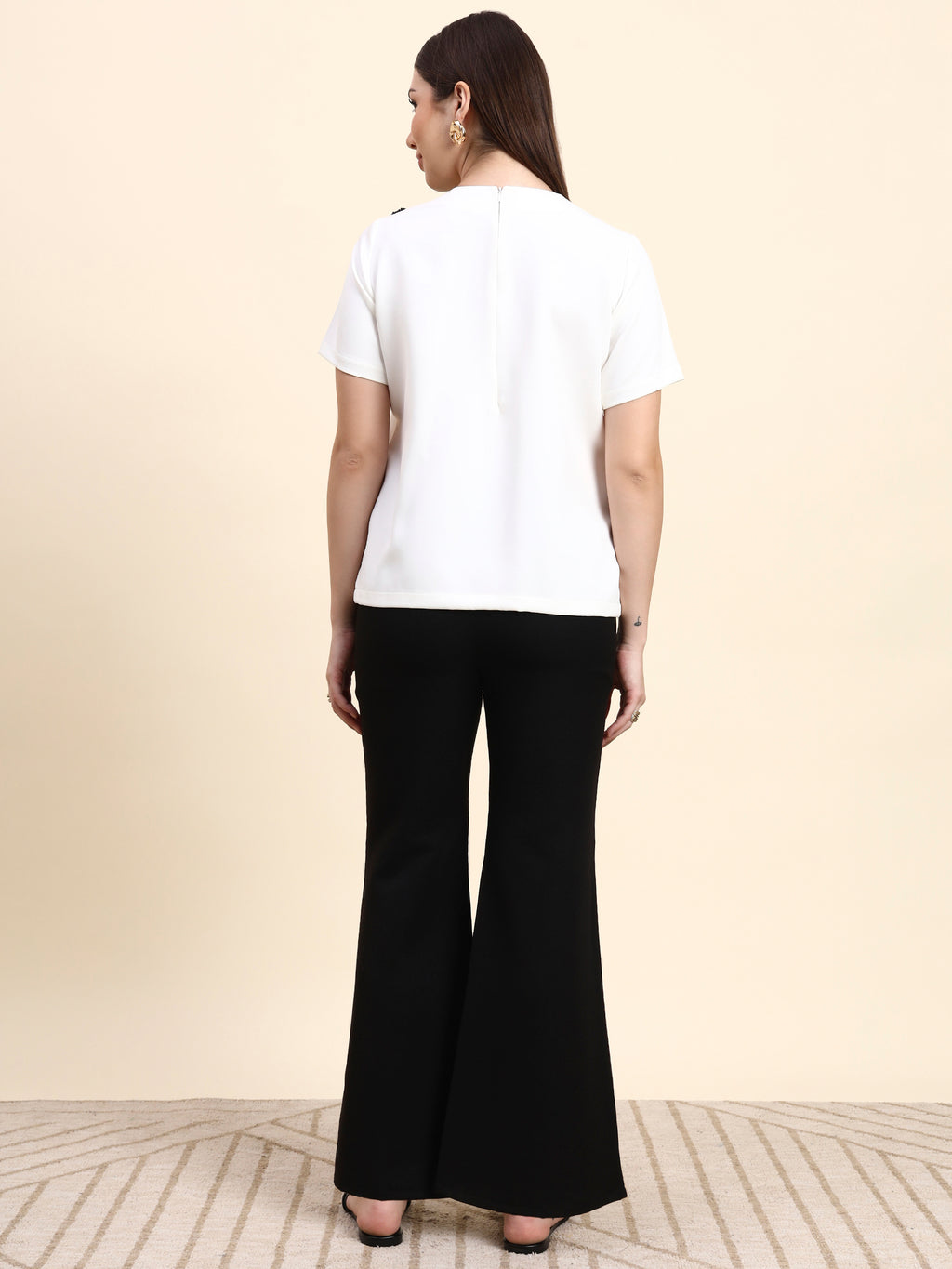 Monochrome Bloom Co-ord Set (White & Black)